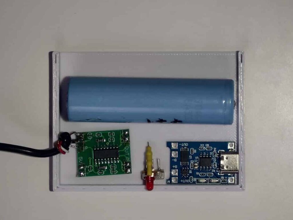 Inner layout of a small speaker