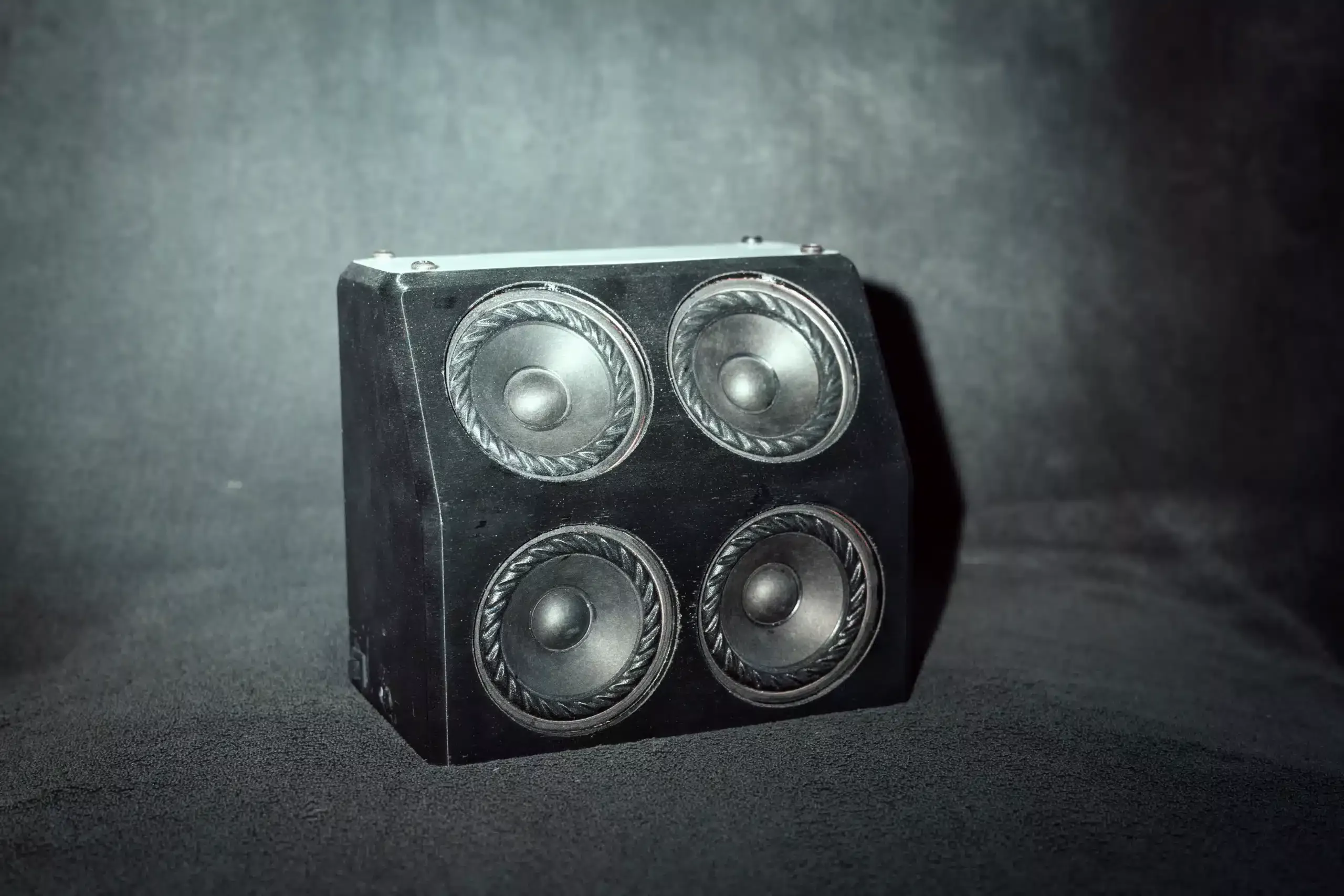 A large home-made bluetooth speaker
