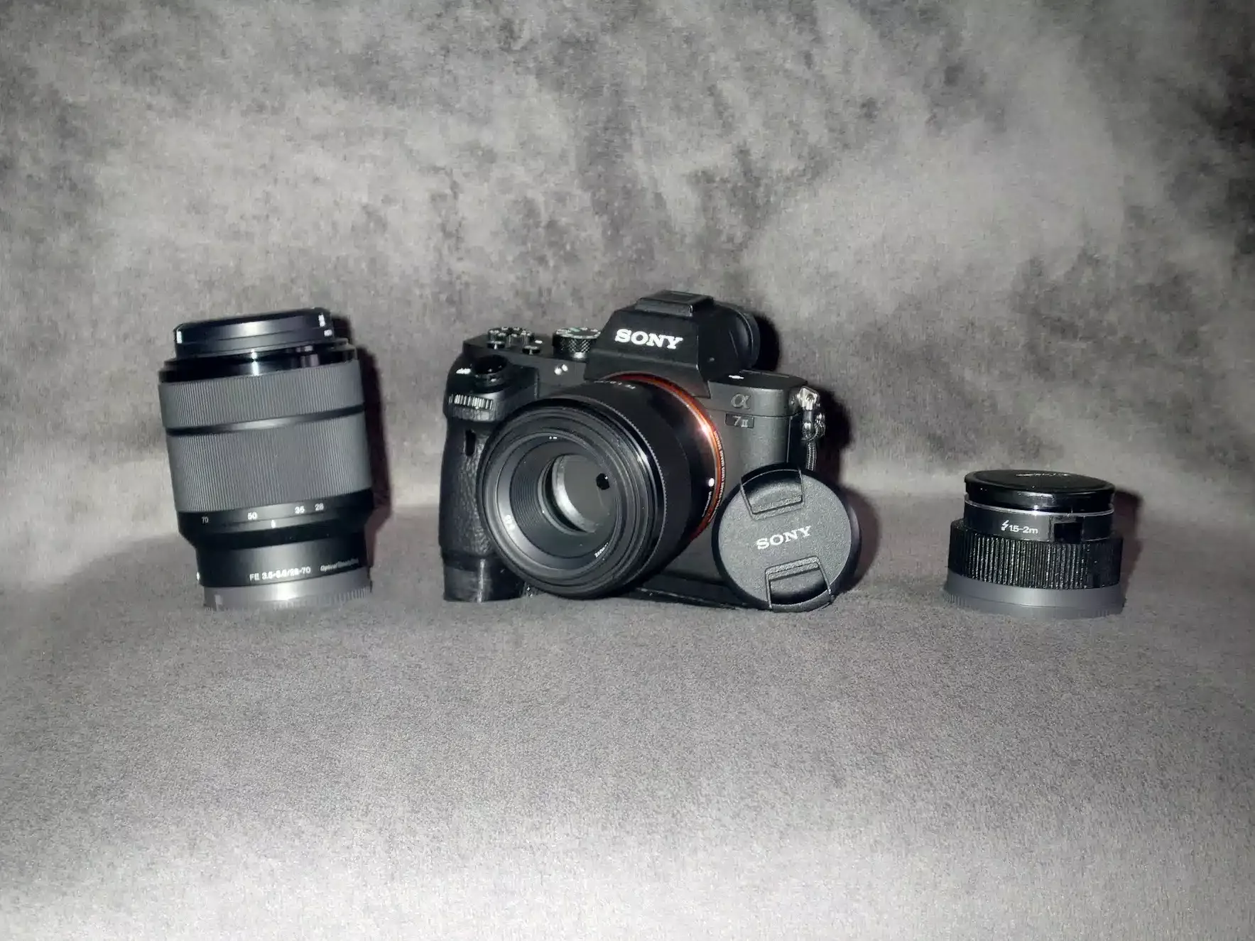 A Sony A7 Mark II and two lenses